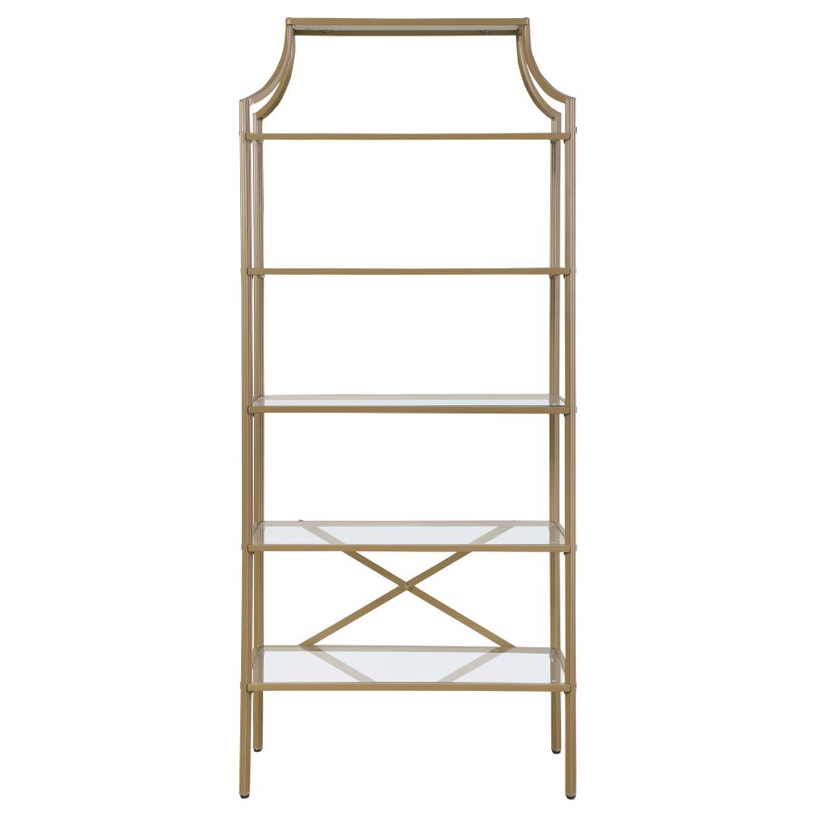 Serena Gold Bookcase - furniture place usa