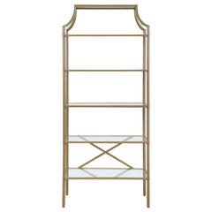 Serena Gold Bookcase - furniture place usa