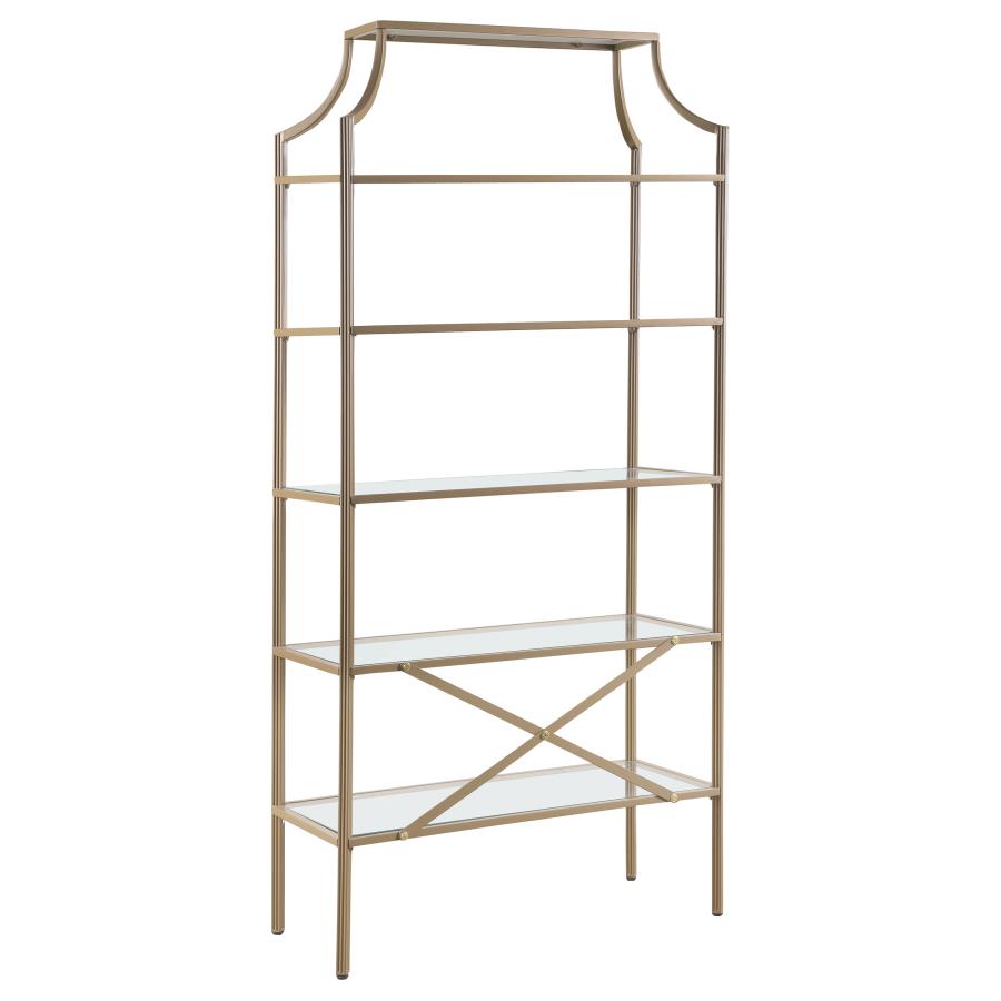 Serena Gold Bookcase - furniture place usa