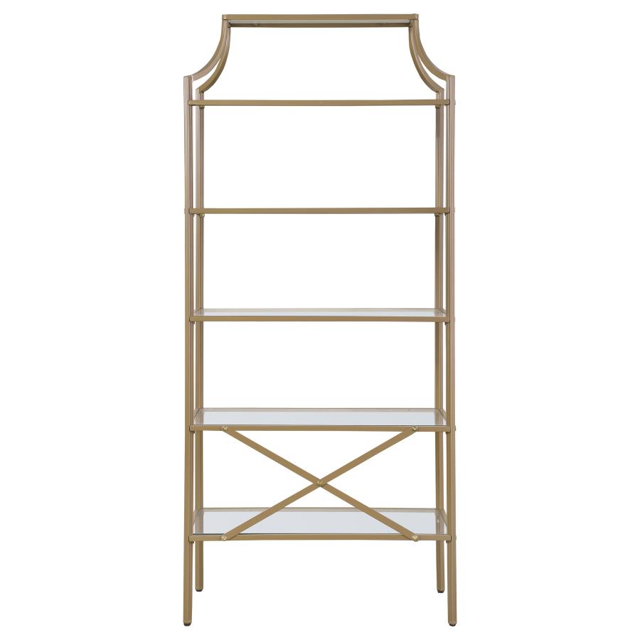 Serena Gold Bookcase - furniture place usa