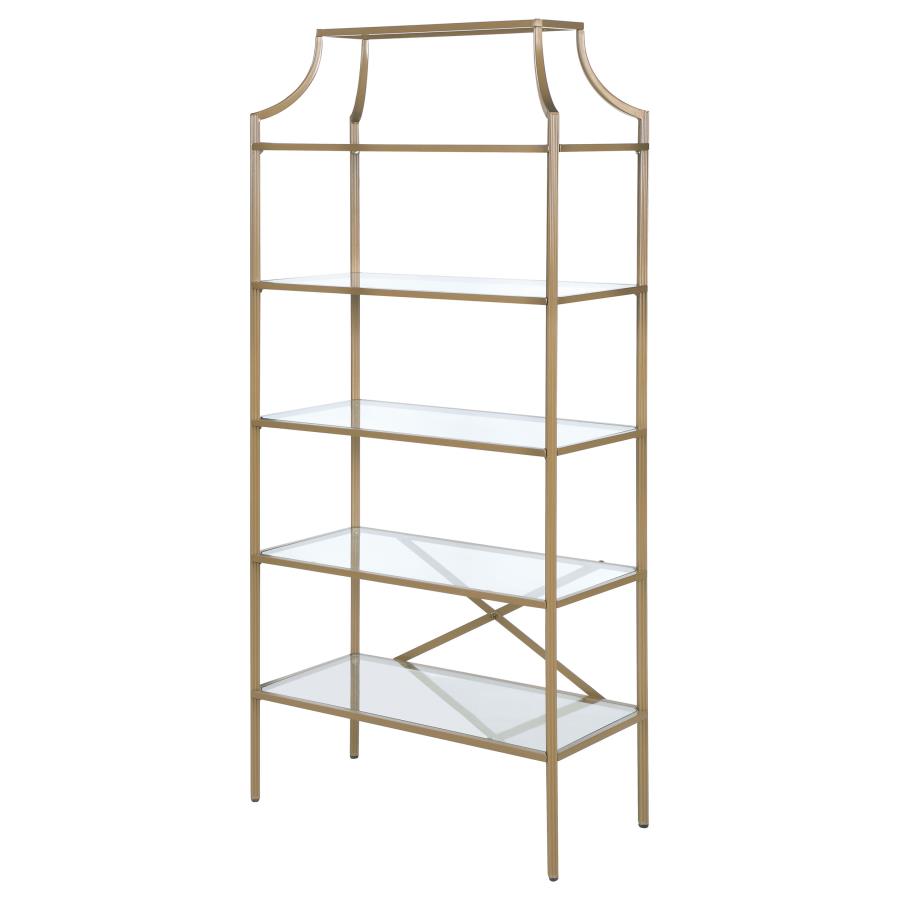 Serena Gold Bookcase - furniture place usa
