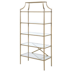 Serena Gold Bookcase - furniture place usa