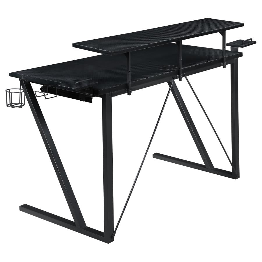 Wedalia Black Gaming Desk - furniture place usa