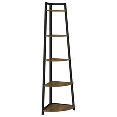 Jacksonville Brown Corner Bookcase - furniture place usa