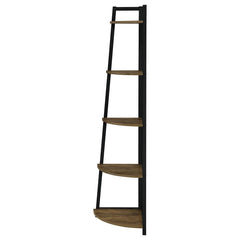 Jacksonville Brown Corner Bookcase - furniture place usa