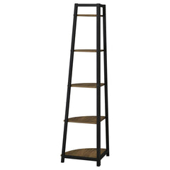 Jacksonville Brown Corner Bookcase - furniture place usa