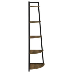 Jacksonville Brown Corner Bookcase - furniture place usa