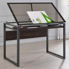 Pantano Grey Drafting Desk - furniture place usa