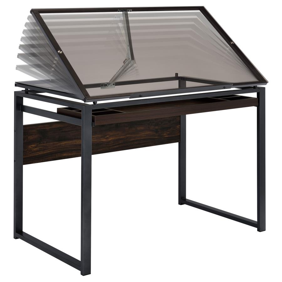 Pantano Grey Drafting Desk - furniture place usa