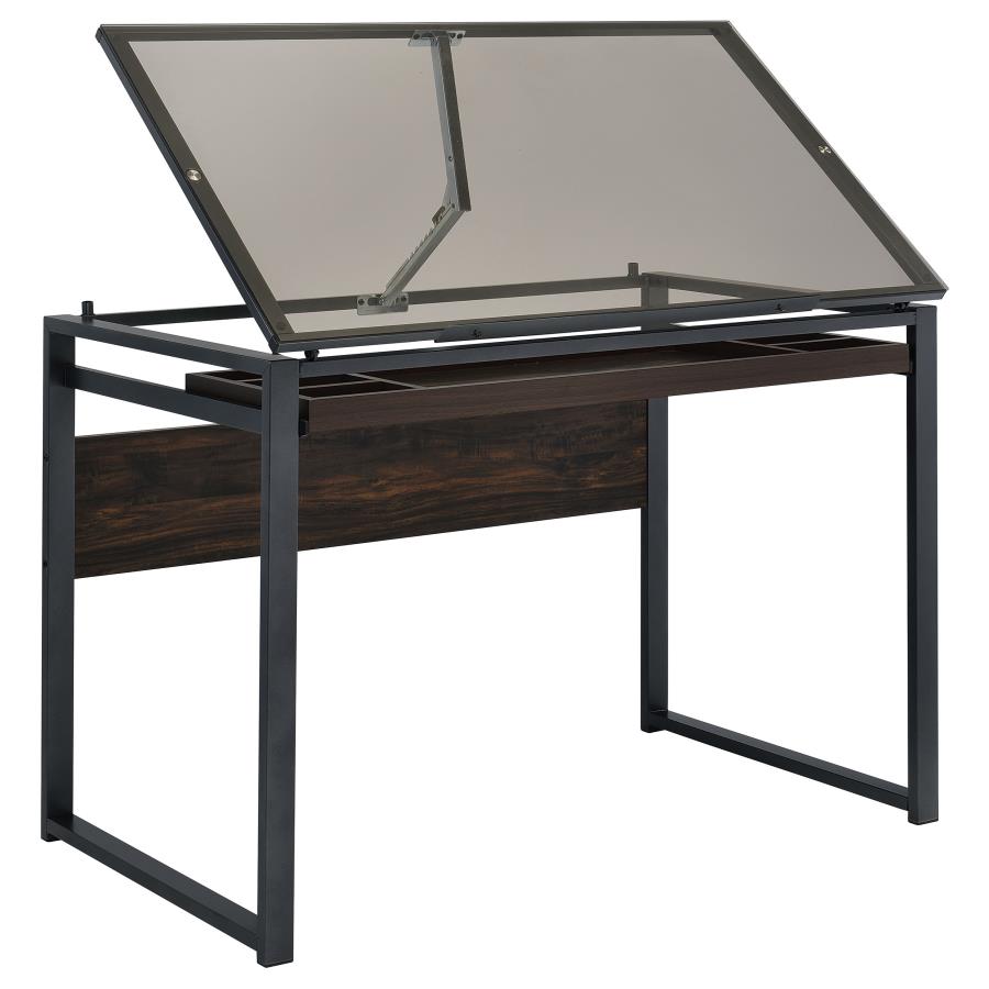 Pantano Grey Drafting Desk - furniture place usa