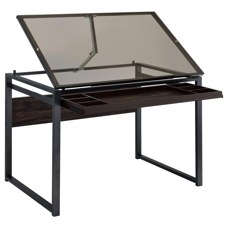 Pantano Grey Drafting Desk - furniture place usa