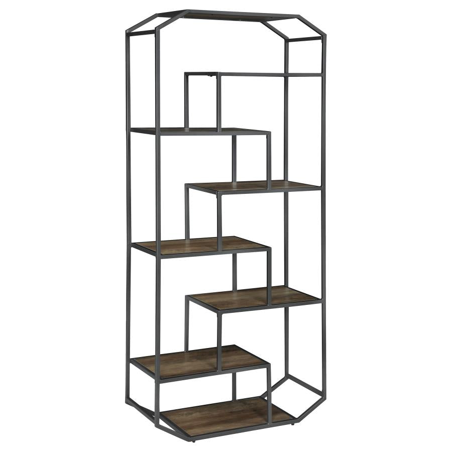 Leland Brown Bookcase - furniture place usa