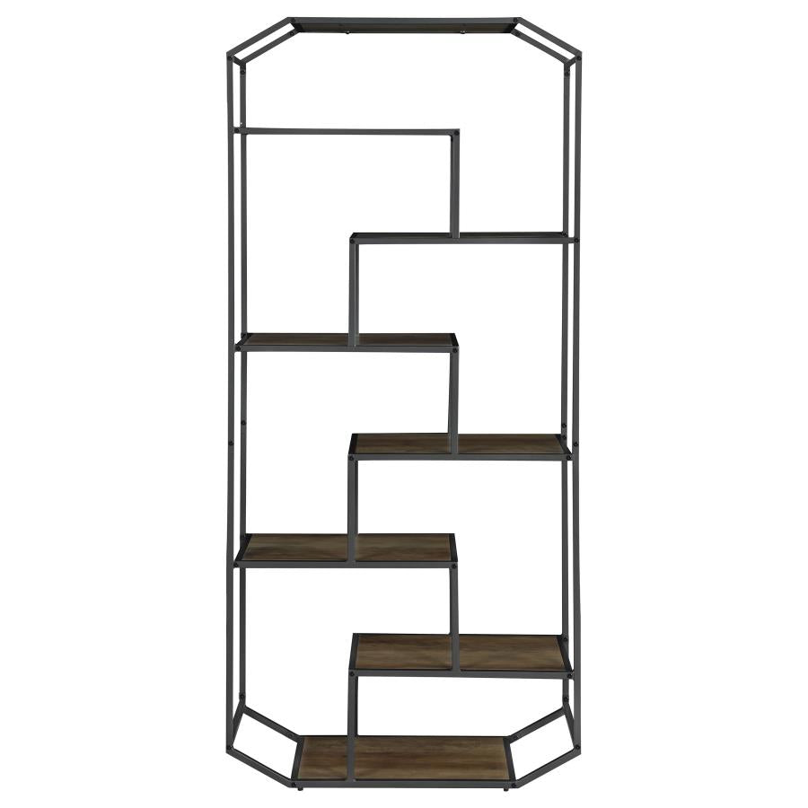 Leland Brown Bookcase - furniture place usa