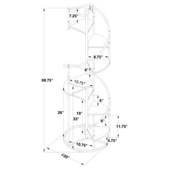 Roseglen Brown Bookcase - furniture place usa
