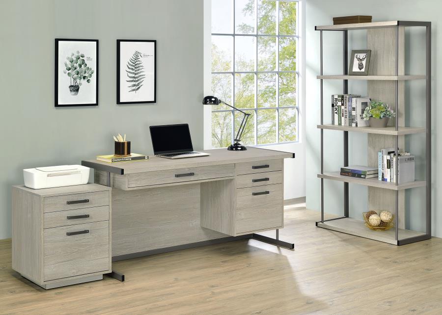 Loomis Grey File Cabinet - furniture place usa