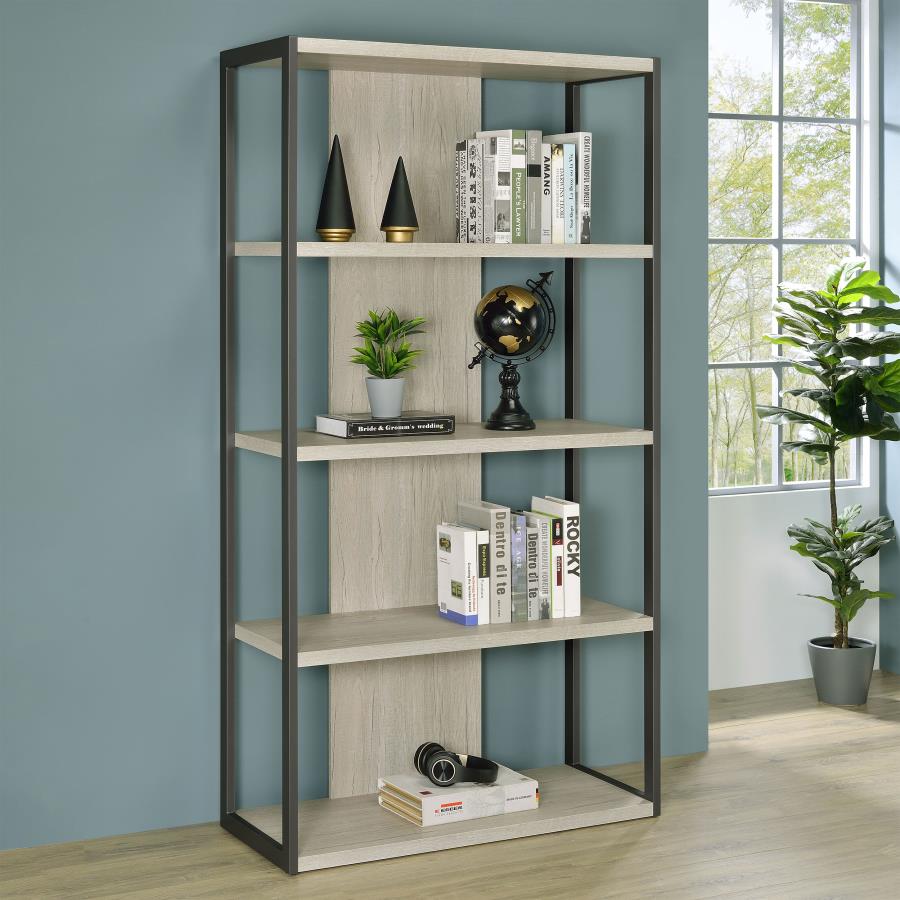 Loomis Grey Bookcase - furniture place usa