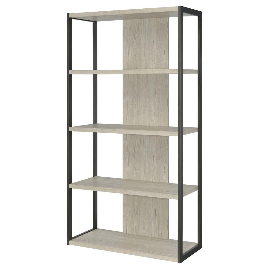 Loomis Grey Bookcase - furniture place usa