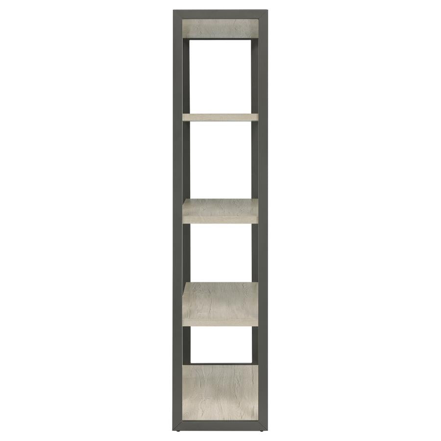 Loomis Grey Bookcase - furniture place usa