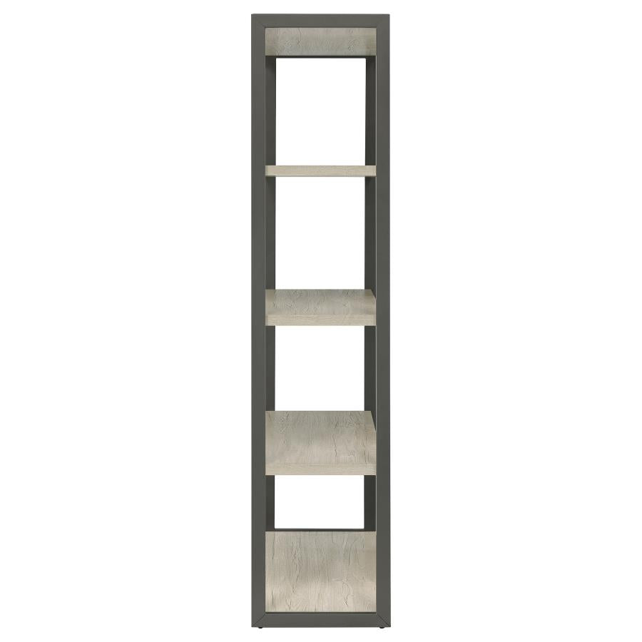 Loomis Grey Bookcase - furniture place usa