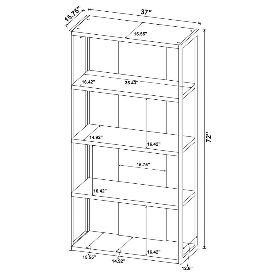 Loomis Grey Bookcase - furniture place usa
