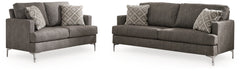 Arcola Sofa and Loveseat - furniture place usa