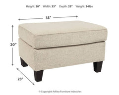 Abinger Ottoman - furniture place usa