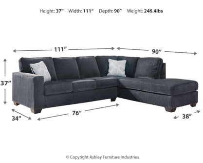 Altari 2-Piece Sleeper Sectional with Chaise - 87213S3 - furniture place usa