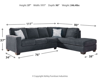 Altari 2-Piece Sleeper Sectional with Chaise - 87213S3