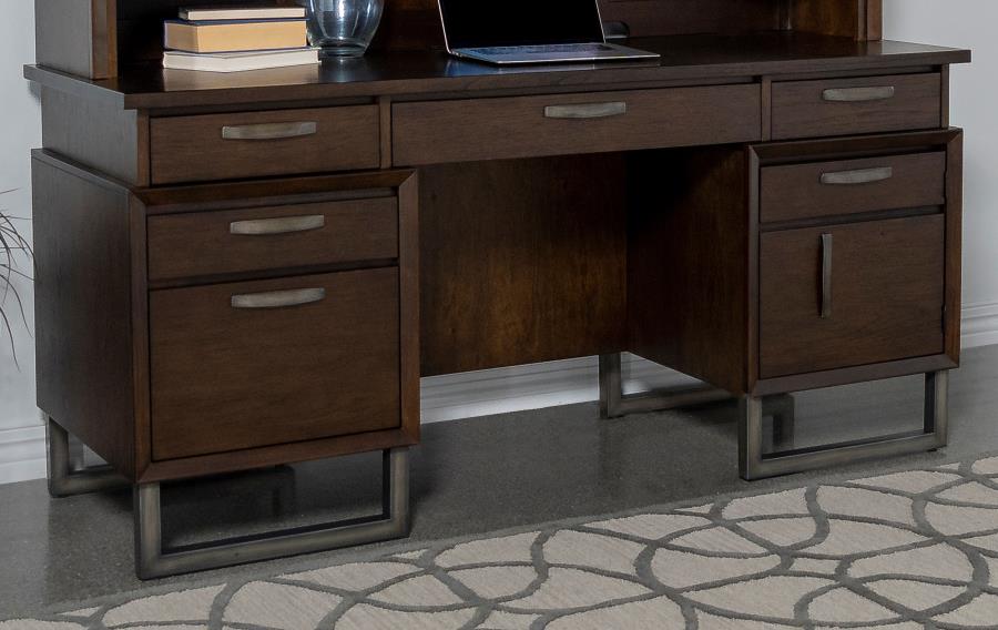 Marshall Brown Credenza Desk - furniture place usa
