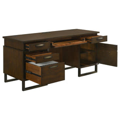 Marshall Brown Credenza Desk - furniture place usa