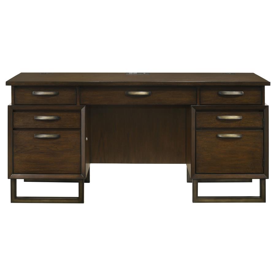 Marshall Brown Credenza Desk - furniture place usa