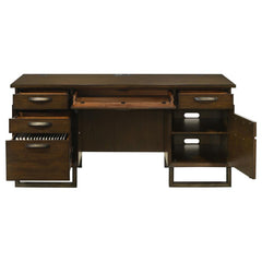 Marshall Brown Credenza Desk - furniture place usa