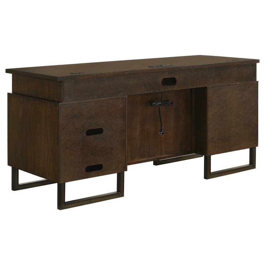 Marshall Brown Credenza Desk - furniture place usa