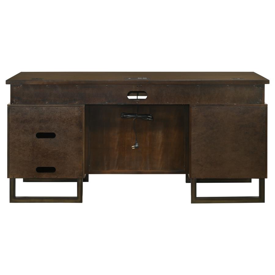 Marshall Brown Credenza Desk - furniture place usa