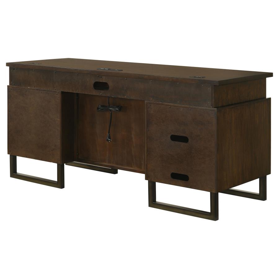 Marshall Brown Credenza Desk - furniture place usa