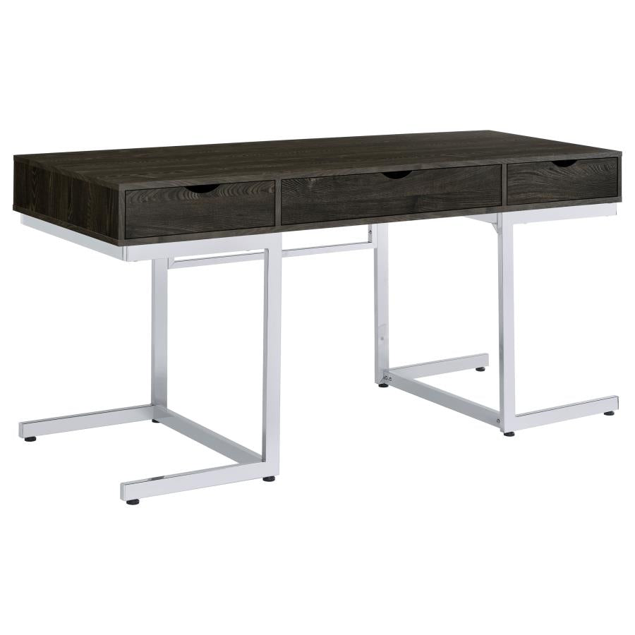 Noorvik Brown 3 Pc Desk Set - furniture place usa