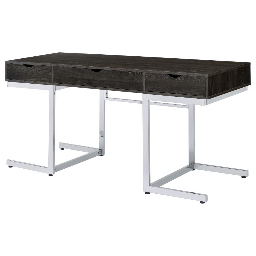 Noorvik Brown 3 Pc Desk Set - furniture place usa