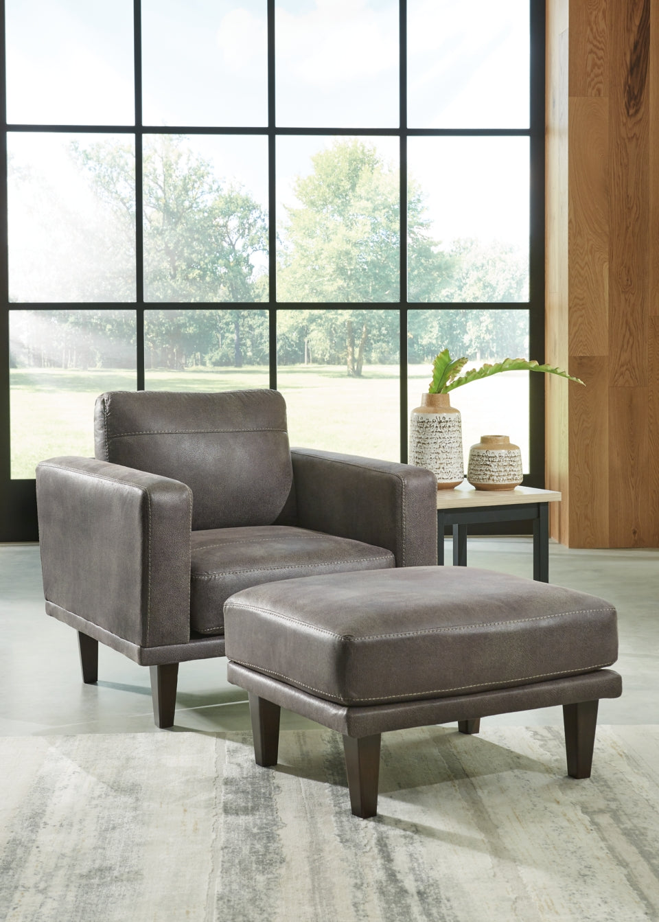 Arroyo Chair and Ottoman - furniture place usa