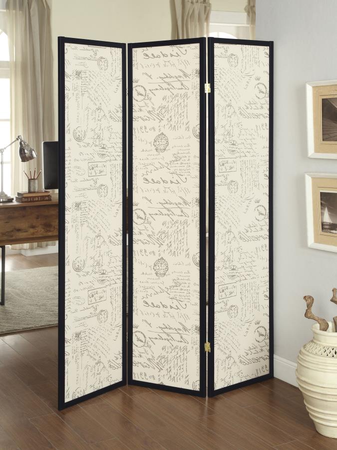 Felice Beige 3 Panel Room Divider - furniture place usa