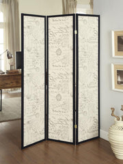 Felice Beige 3 Panel Room Divider - furniture place usa