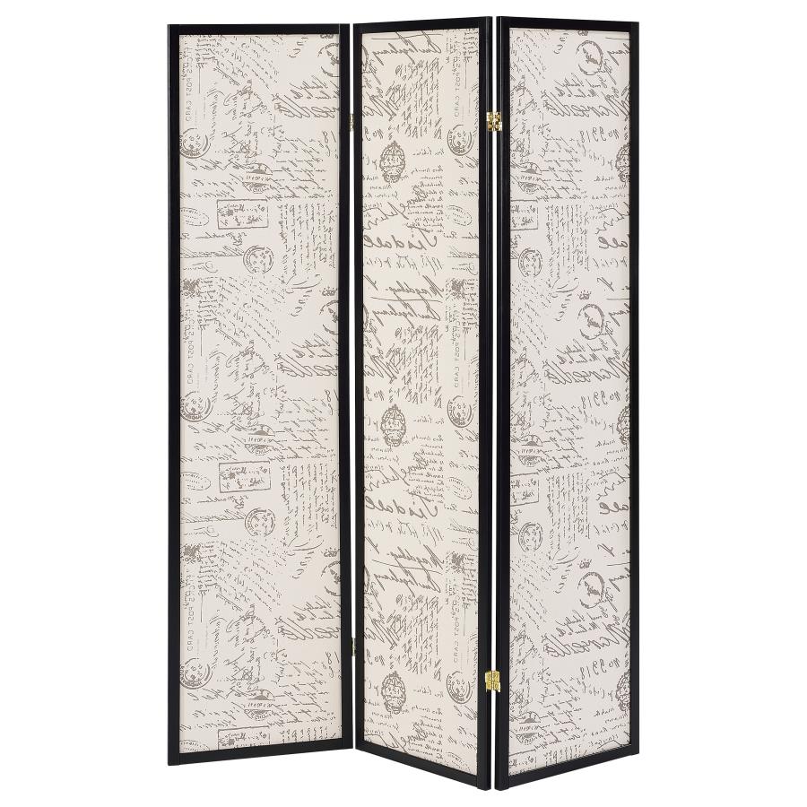 Felice Beige 3 Panel Room Divider - furniture place usa