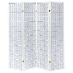 Roberto White 4 Panel Room Divider - furniture place usa