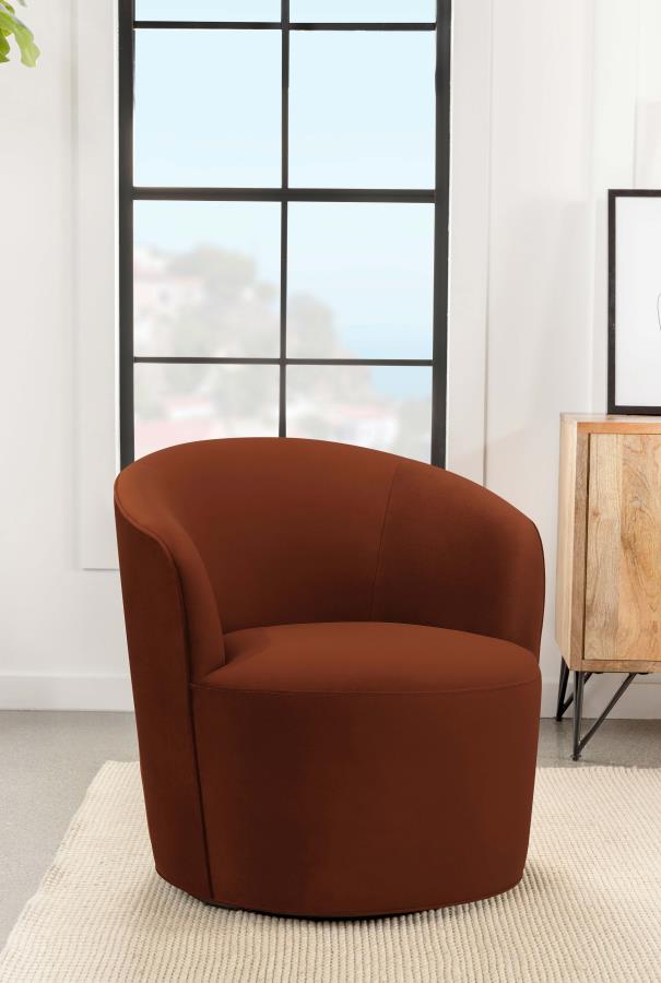 Joyce Orange Swivel Chair - furniture place usa