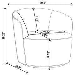 Joyce Orange Swivel Chair - furniture place usa