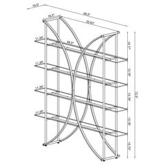 Larson Silver Bookcase - furniture place usa