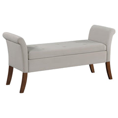 Farrah Beige Storage Bench - furniture place usa