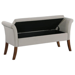 Farrah Beige Storage Bench - furniture place usa