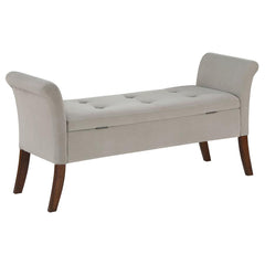 Farrah Beige Storage Bench - furniture place usa