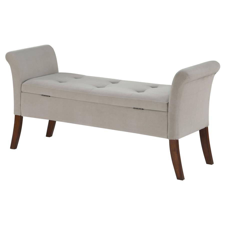 Farrah Beige Storage Bench - furniture place usa