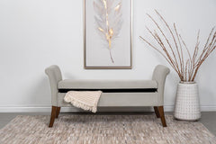 Farrah Beige Storage Bench - furniture place usa